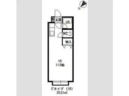 ル・ノール白石駅前I(ワンルーム/1階)の間取り写真