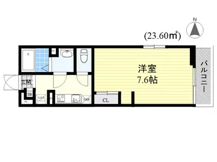 リブリ・アベリア(1K/2階)の間取り写真