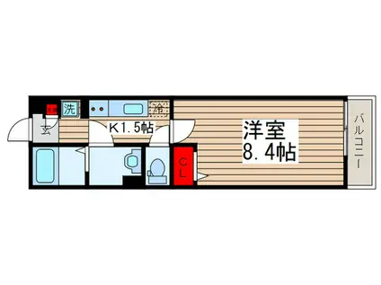 リブリ・柏町(1K/1階)の間取り写真