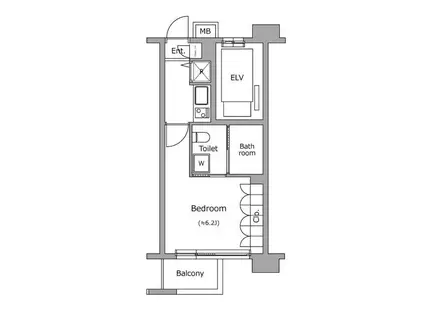 レジディア新宿イーストII(1K/5階)の間取り写真
