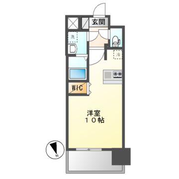 プレサンス金山デュアル(1K/8階)の間取り写真