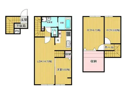 グランドソレーユ(3LDK/2階)の間取り写真