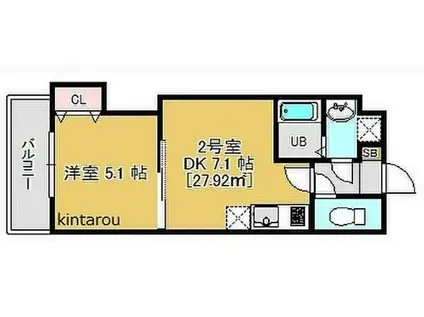 MAISON DE TS(1DK/4階)の間取り写真