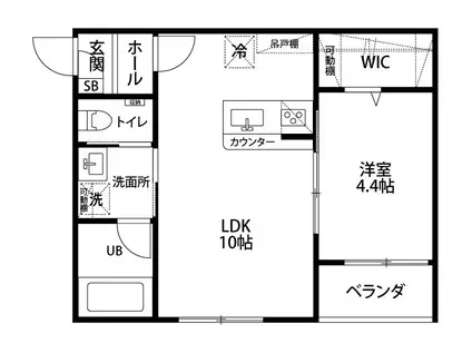グランメゾン近江II(1LDK/3階)の間取り写真