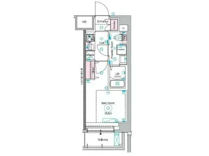 ハイズ戸田マキシヴ(1K/3階)の間取り写真