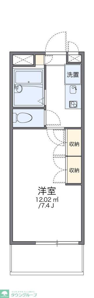 レオパレス行徳エステート(1K/2階)の間取り写真