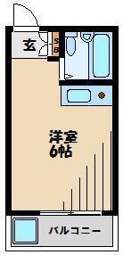 メゾンアルエット(ワンルーム/1階)の間取り写真