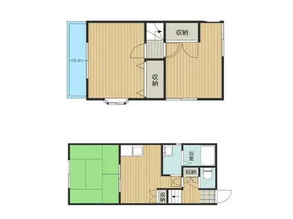 メゾネット堀内(3DK/1階)の間取り写真