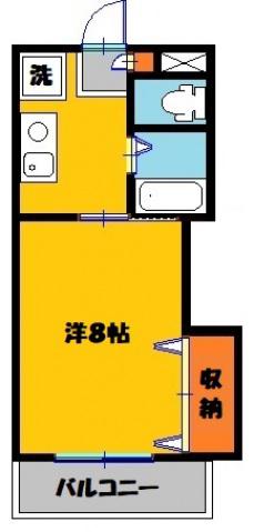 アートヒルズ一条(1K/3階)の間取り写真