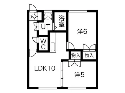 ガーデンハイツ52(2LDK/2階)の間取り写真