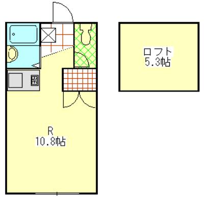 ベストB(ワンルーム/2階)の間取り写真