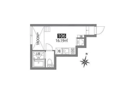 品川テラス(ワンルーム/1階)の間取り写真