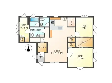 RITZ(3LDK/1階)の間取り写真