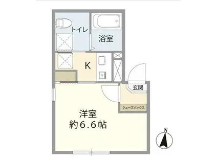 アスパイア新宿(1K/1階)の間取り写真