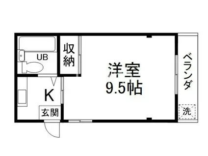 ハイツタケウチ(1K/1階)の間取り写真