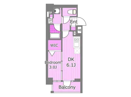 シーフォルム カワサキーイケダ(1DK/2階)の間取り写真