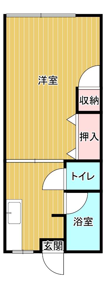 協栄マンション(1LDK/3階)の間取り写真