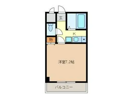 イーグルマンション(1K/2階)の間取り写真