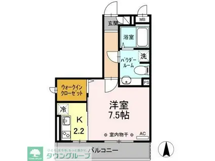 ベルソス高倉 A(1K/3階)の間取り写真