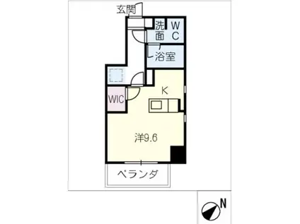 カサプラティーノ名古屋ノルテ(ワンルーム/3階)の間取り写真