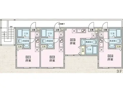 ネロ弘明寺(ワンルーム/3階)の間取り写真