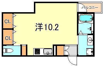ワコーレヴィアーノ垂水塩屋町(ワンルーム/2階)の間取り写真
