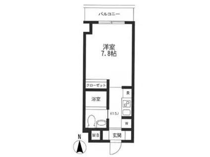 KDXレジデンス御徒町(1K/13階)の間取り写真