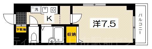サンローレル串戸(1K/4階)の間取り写真