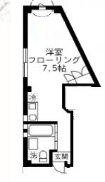 シェアパルト池袋(ワンルーム/3階)の間取り写真