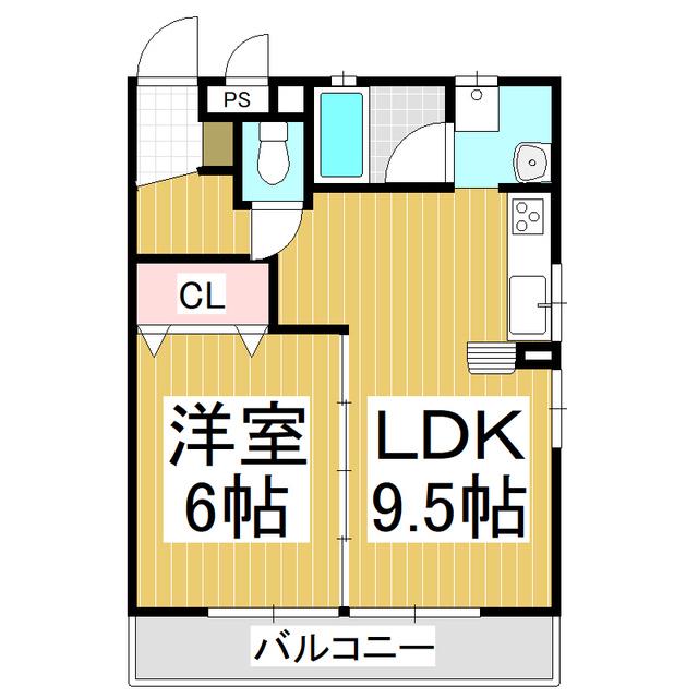 イトウコンドミニウム(1LDK/2階)の間取り写真
