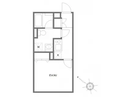 ルーデンス常盤台III(1K/3階)の間取り写真