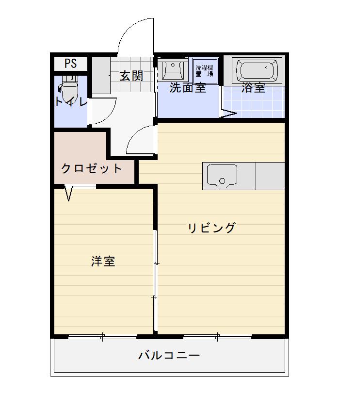 プレジャー希(1LDK/2階)の間取り写真