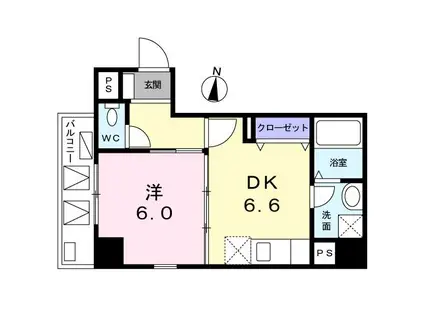 春富久井ビル(1DK/2階)の間取り写真