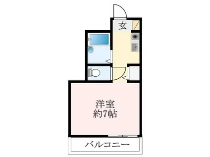 ライゼックス春日丘(ワンルーム/3階)の間取り写真