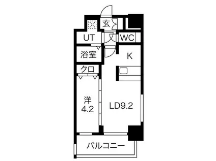 ファステート名古屋ラプソディ(1LDK/4階)の間取り写真