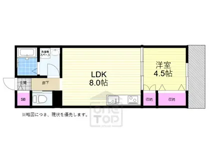パルクとねやま(1LDK/2階)の間取り写真