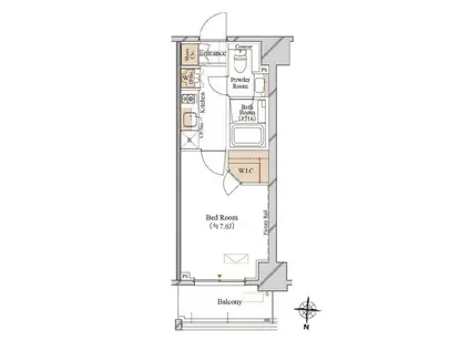 ブランシエスタ両国(1K/11階)の間取り写真