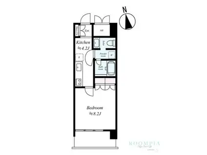 イーストコモンズ清澄白河パークフラッツ(1K/3階)の間取り写真