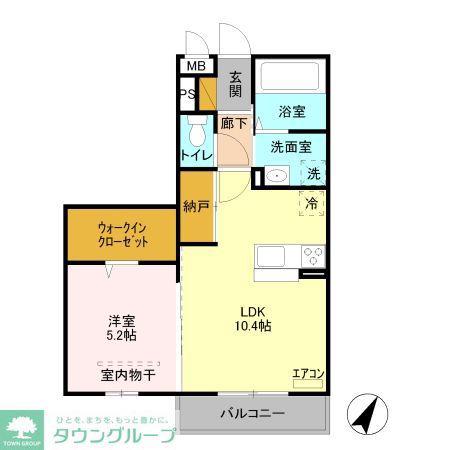 ファルツ大宮(1LDK/3階)の間取り写真