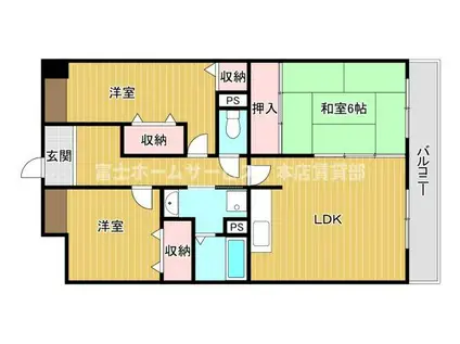 セレーノあびこ(3LDK/2階)の間取り写真