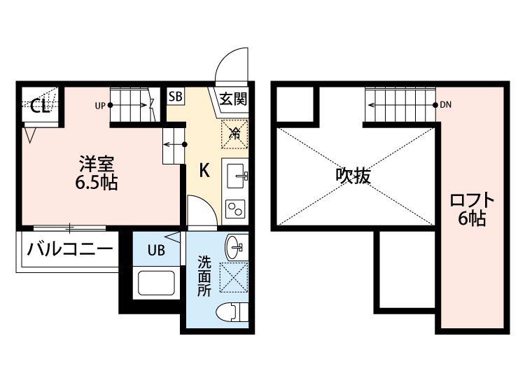 フォンターナ 島崎(ワンルーム/1階)の間取り写真