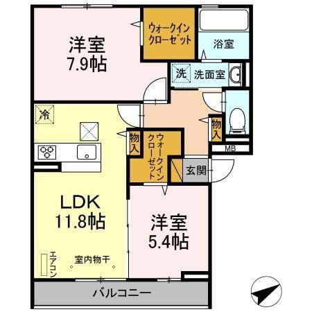 パークタウン(2LDK/3階)の間取り写真