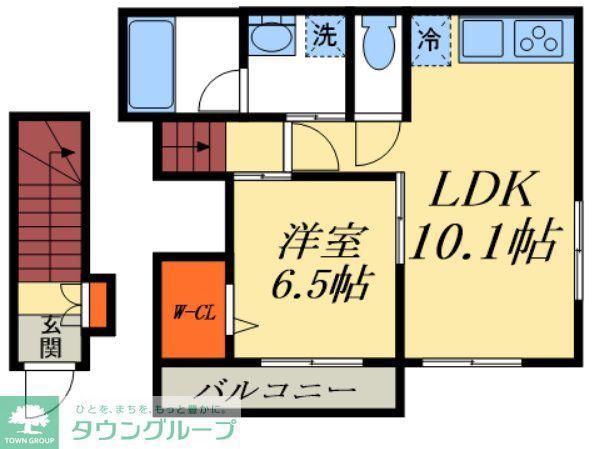 セジュールMT(1LDK/2階)の間取り写真