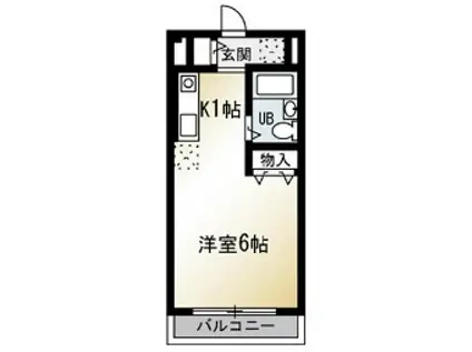 エステートピアASAKA(ワンルーム/3階)の間取り写真