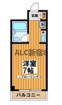 藤和シティスクエア桜上(ワンルーム/5階)の間取り写真