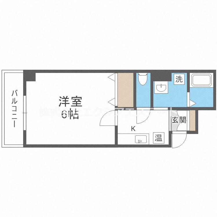 MIYO87天下茶屋(1K/2階)の間取り写真