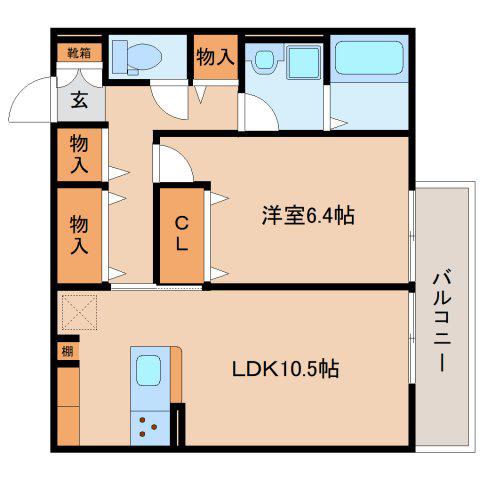 HEIMMAISON中田本町A(1LDK/2階)の間取り写真