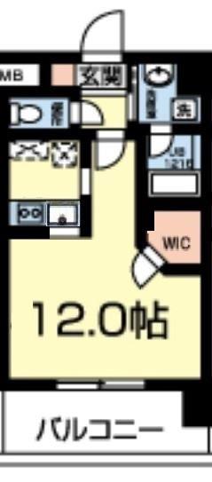 マーベラス南熊本(ワンルーム/4階)の間取り写真