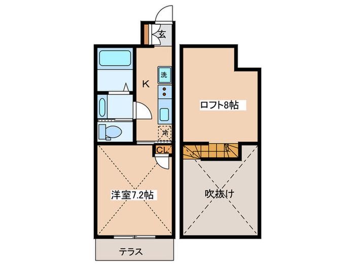 板橋マンション(1K/1階)の間取り写真