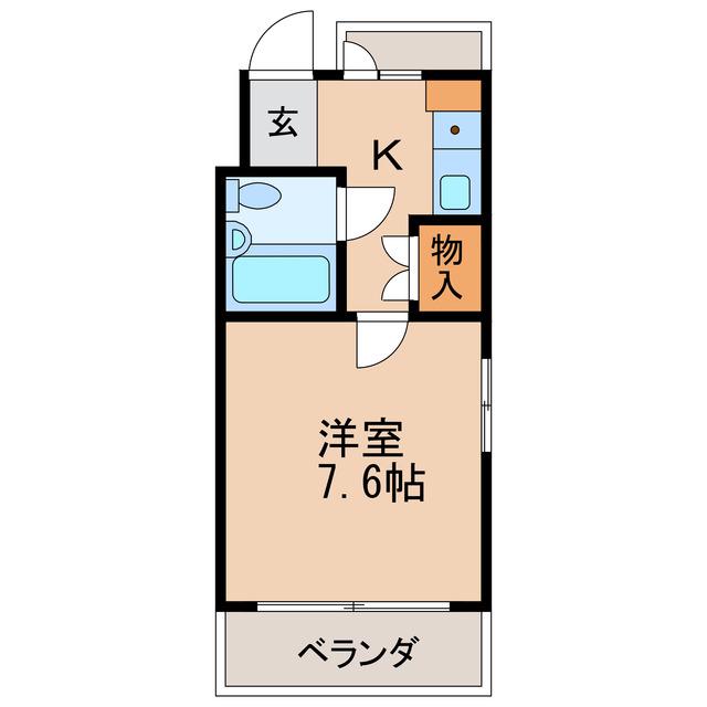 ルピナス栄(1K/5階)の間取り写真